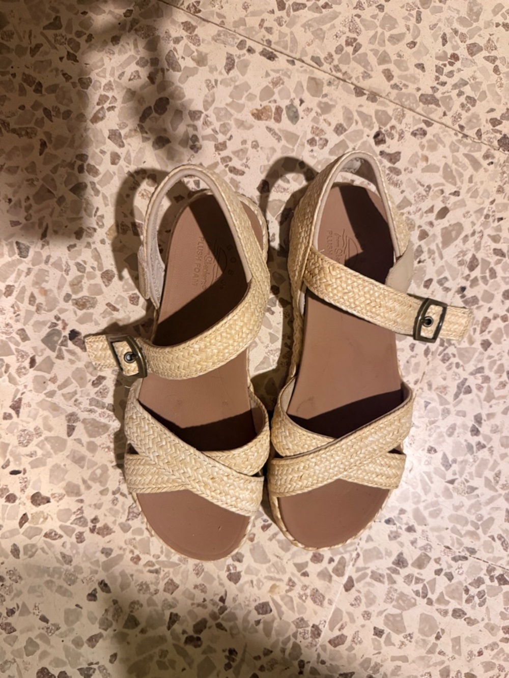Skechers Women's Cream Braided Espadrille Sandals